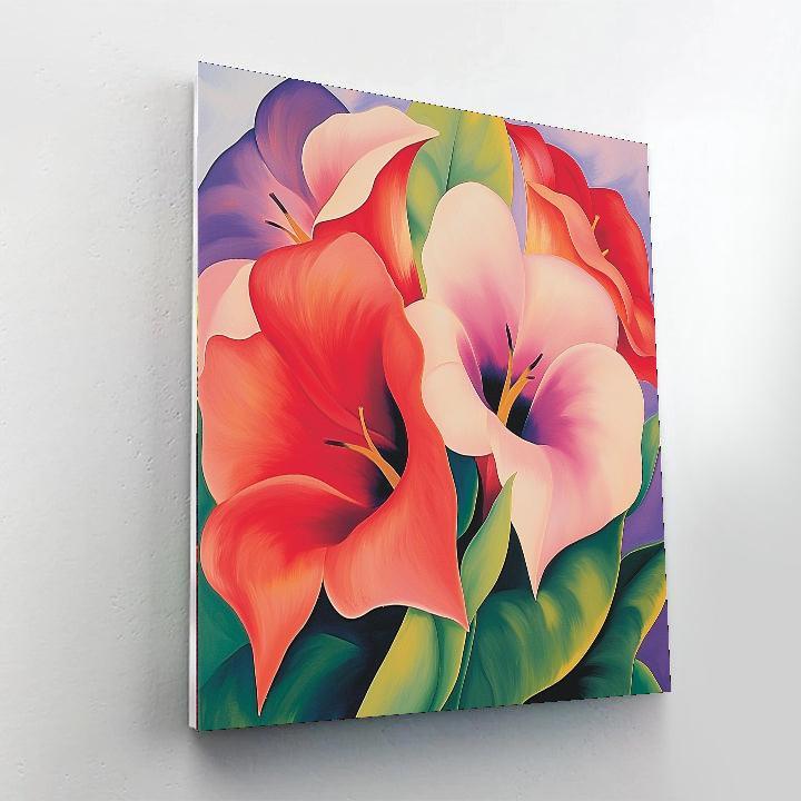 Georgia O'Keeffe Inspired Impressionist Floral Reverie  Paint By Numbers