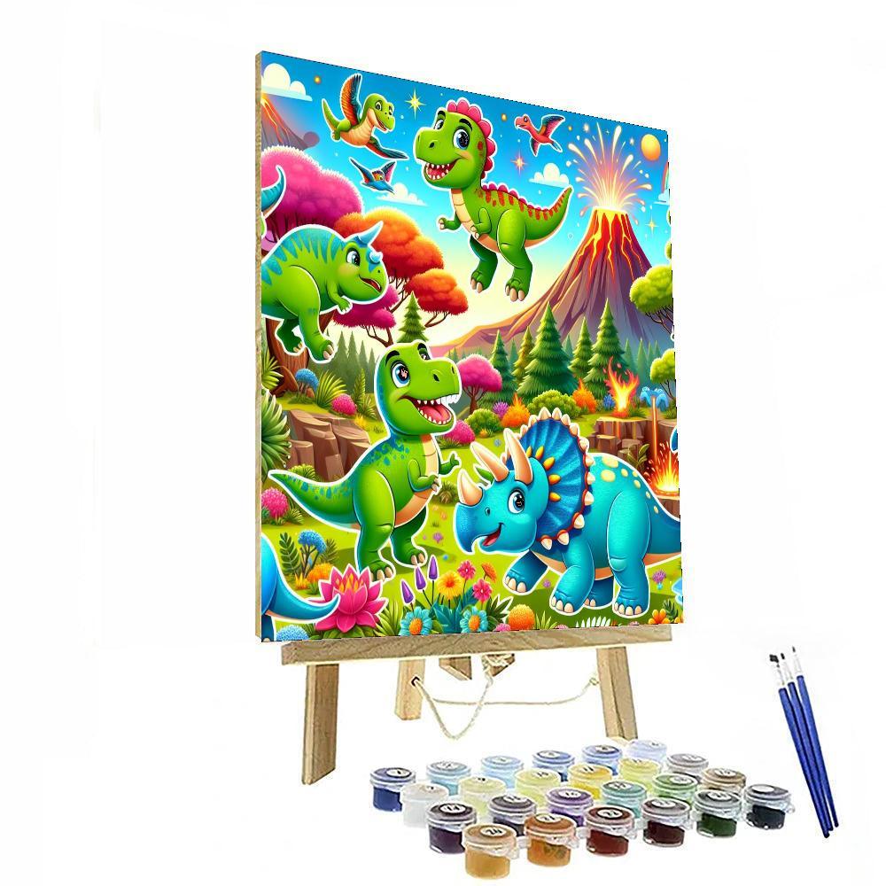 Dinosaur Adventure Journey Paint By Numbers Art