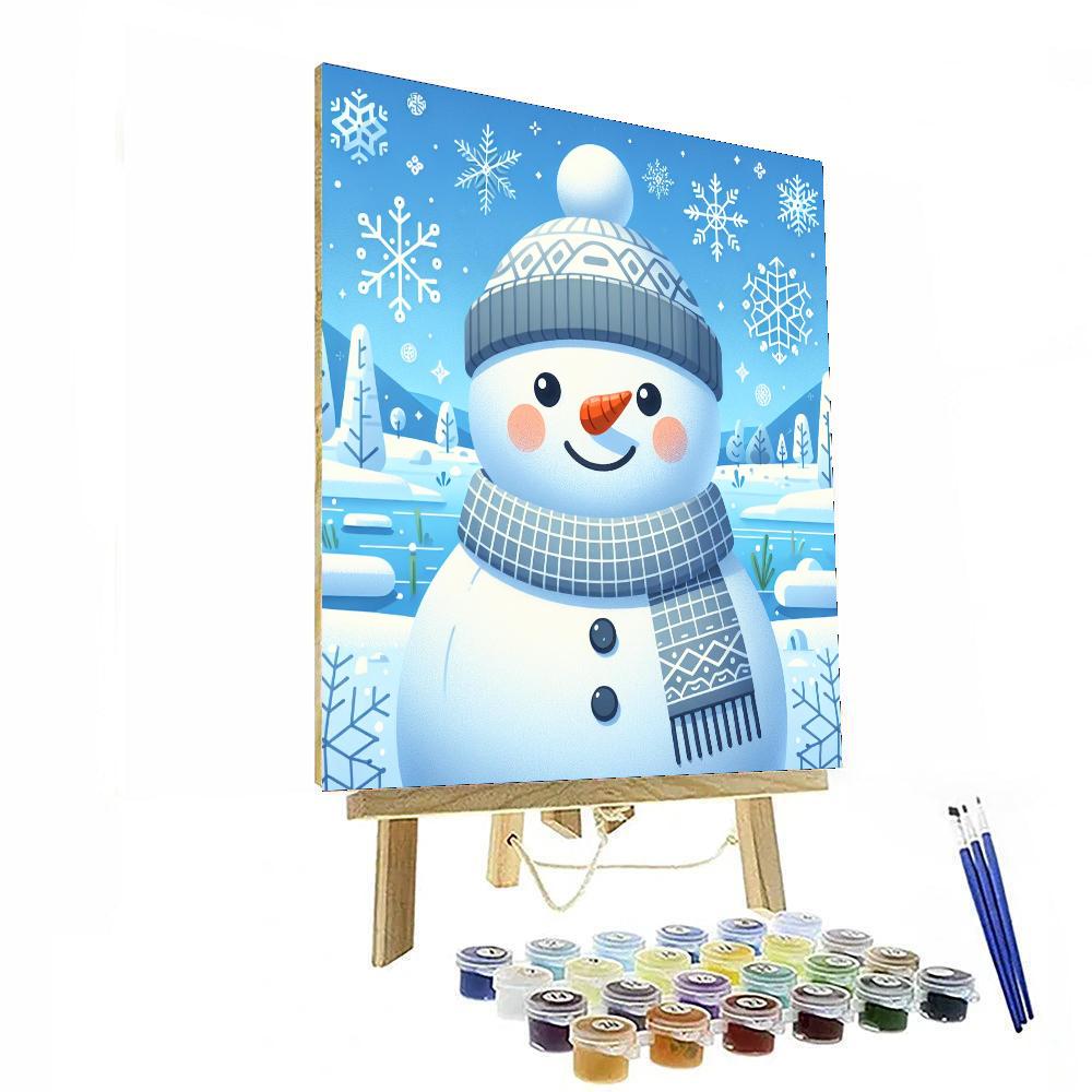 Sweet Snowman Paint By Numbers Art