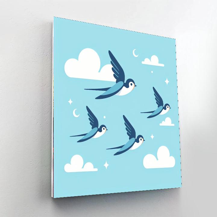 Soaring Swallows Numbered Painting Kits