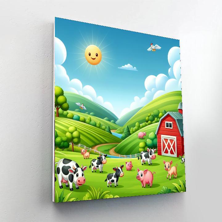 Charming Countryside For Kids Numbered Painting Kits