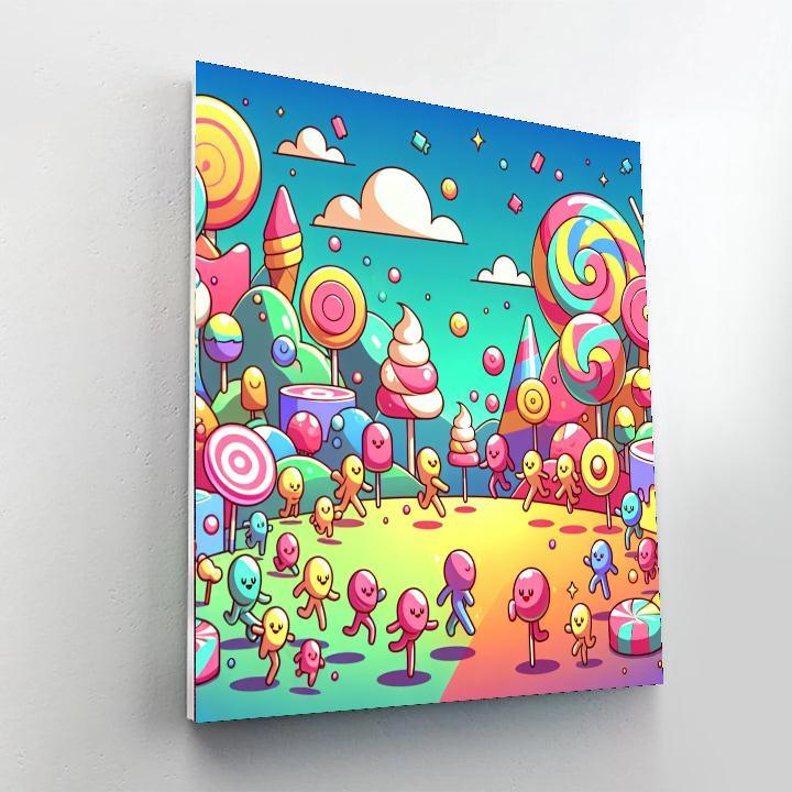 Sweet Candyland Adventure Painting By Numbers Kit