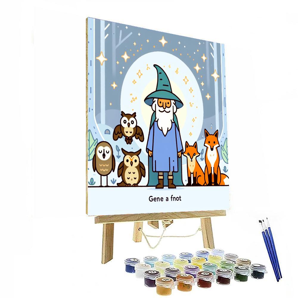 Woodland Wizard's Quest Paint By Numbers Art