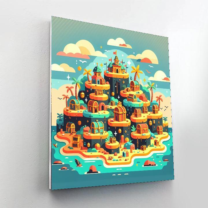Imaginary Island Adventure Painting By Numbers Kit