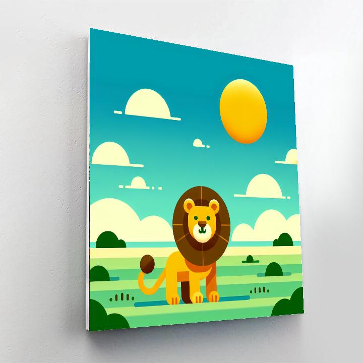 Majestic Lion Adventure Painting By Numbers Kit