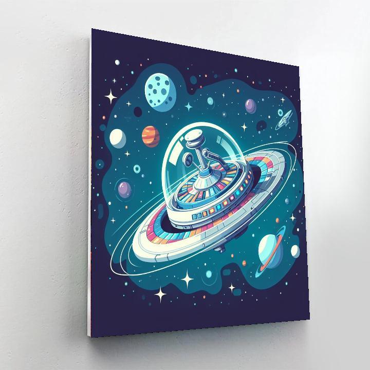 Galactic Time Travel Paint By Numbers Art