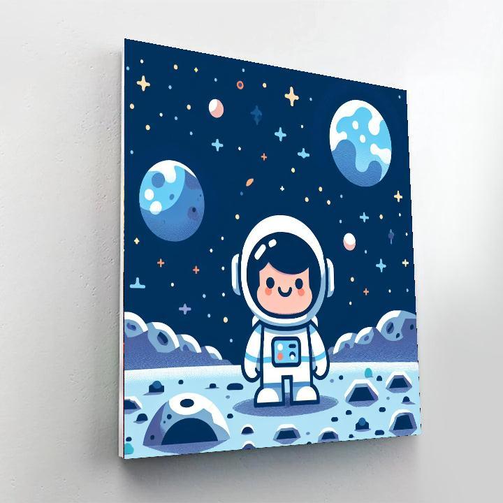 Astronaut's Lunar Landing Paint By Numbers Art