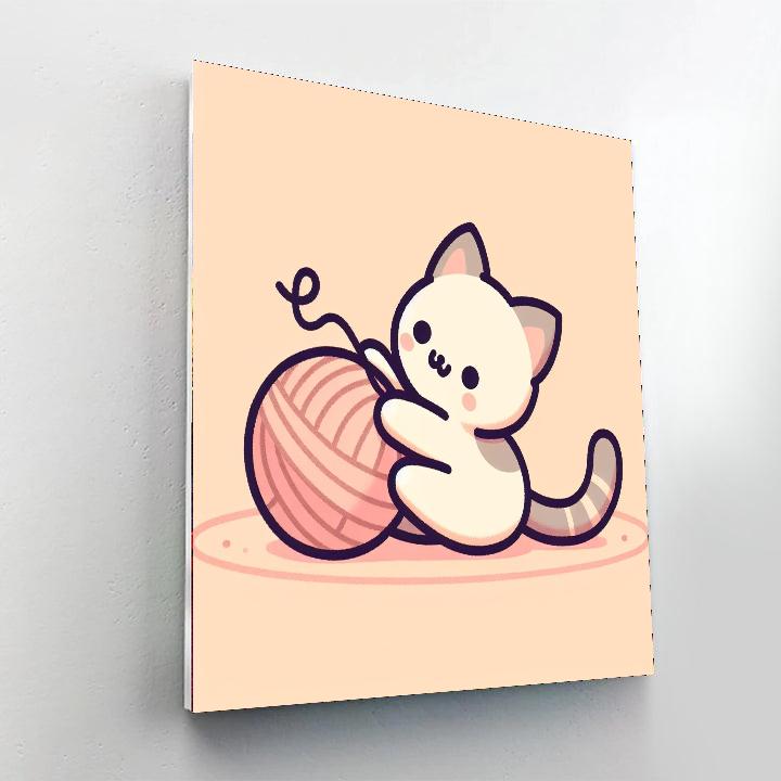 Cuddly Kitten Caper Number Painting
