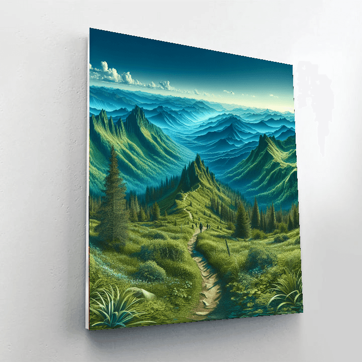 Inspiring Mountain Trail Paint By Numbers