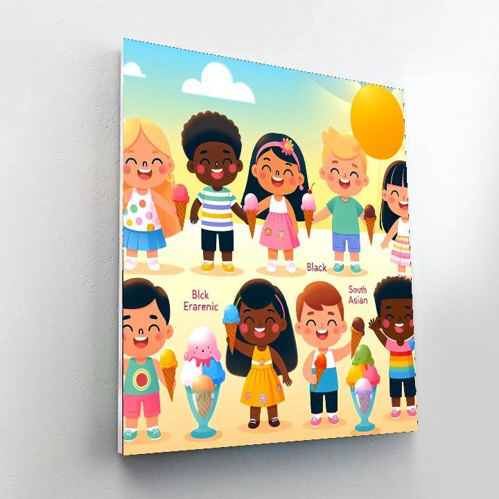 Joyful Ice Cream Party Paint By Number