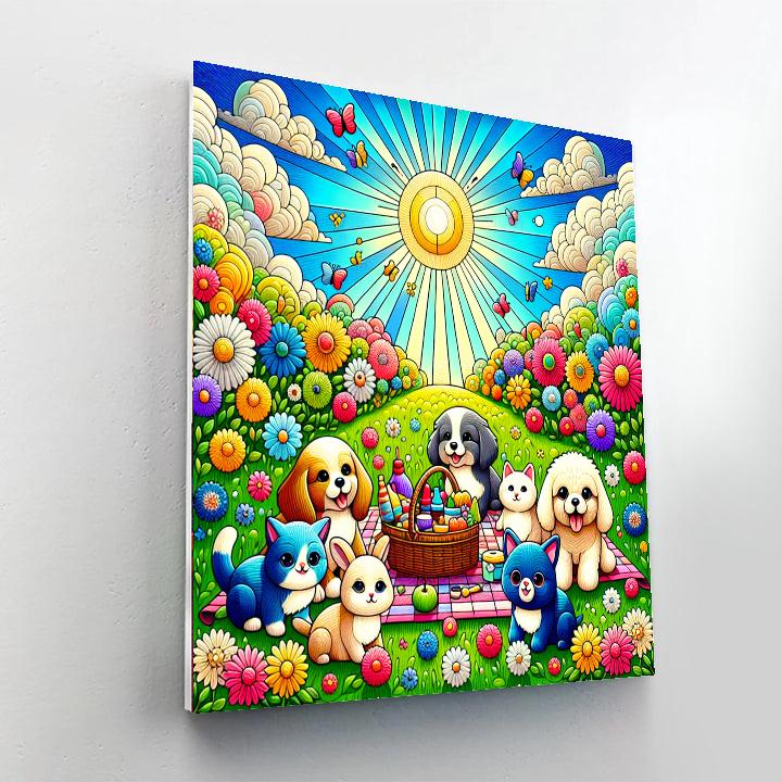 Cuddle Party At The Park Paint By Numbers Kits