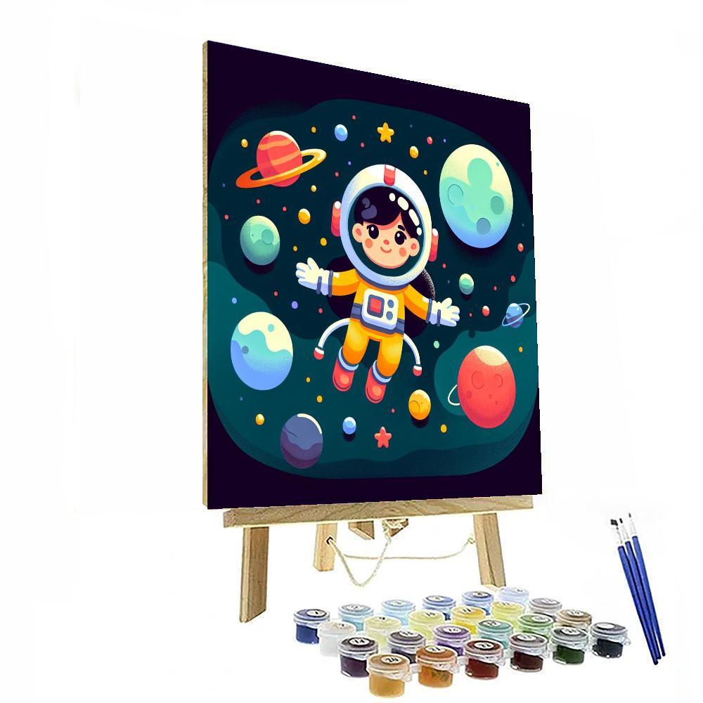 Exploring Space Galaxy Number Painting