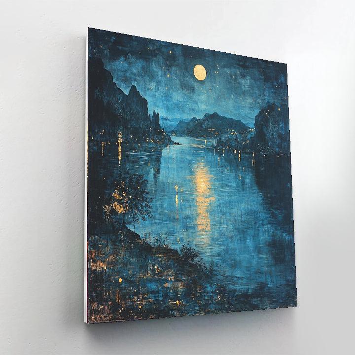 James McNeill Whistler Inspired Lunar Dreamscape Escape  Painting By Numbers Kit