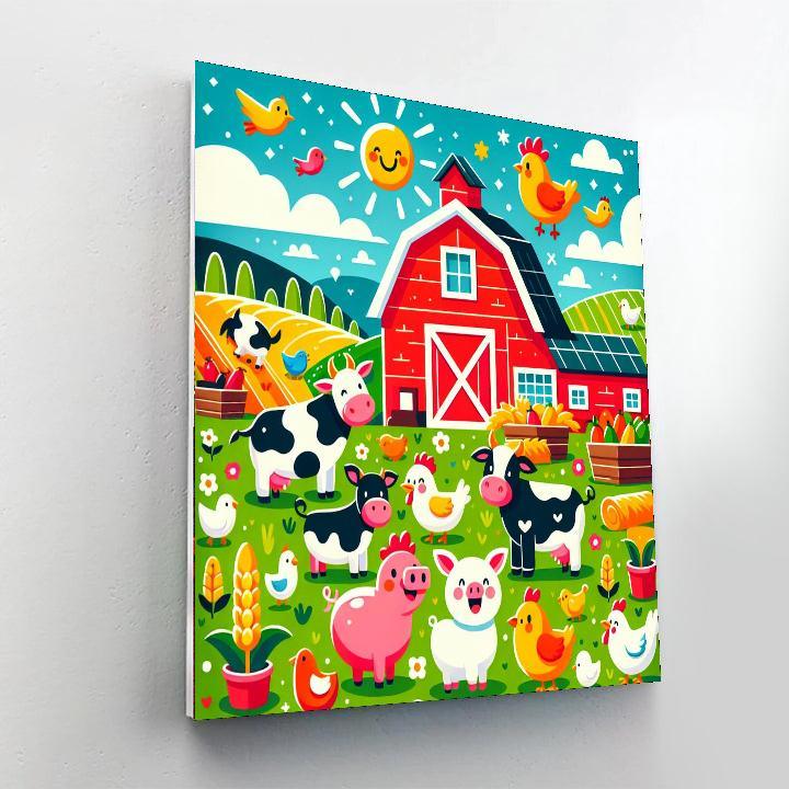 Colorful Farm Fun Paint By Number