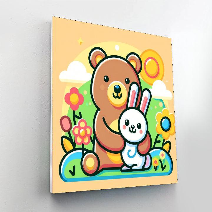 Cuddle Up Animals Paint By Numbers Art