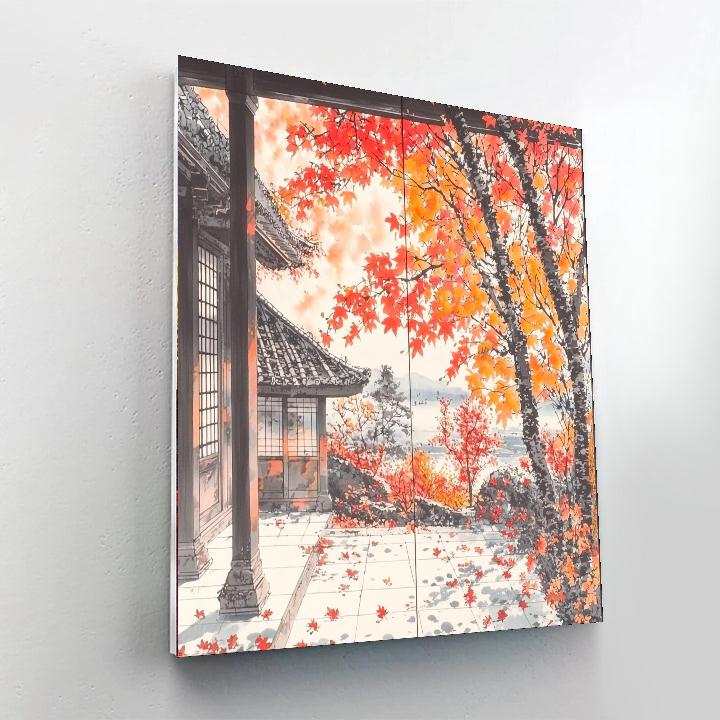 Utagawa Hiroshige Inspired Dance Of The Autumn Leaves  Painting By Numbers Kit