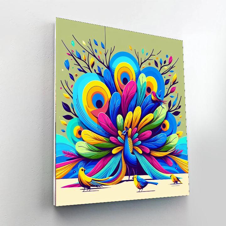 Artistic Bird Paradise Painting Number Kit