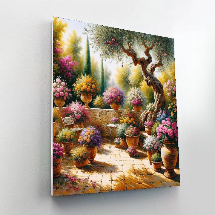 Mediterranean Terrace Tranquility Painting By Numbers Kit