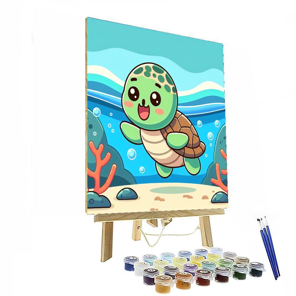 Jolly Sea Turtle Voyage Paint By Number