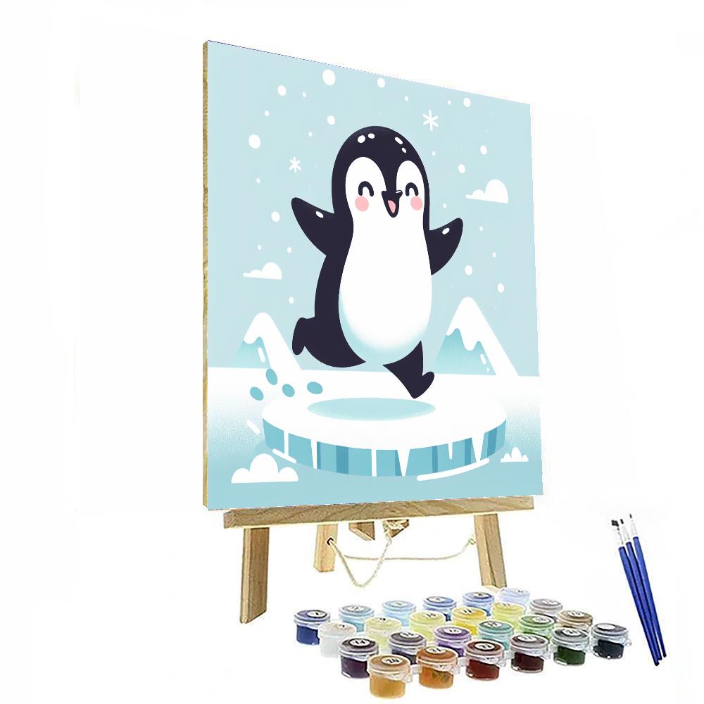 Prancing Penguin Paint By Number