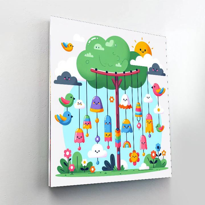 Witty Wind Chimes Painting Number Kit