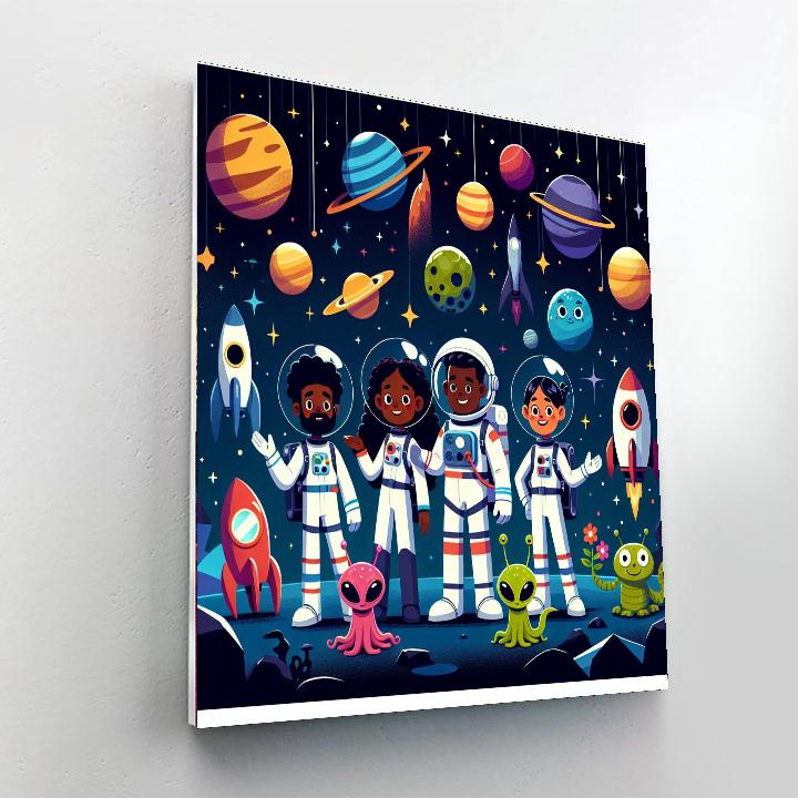 Space Exploration Mission Painting Number Kit
