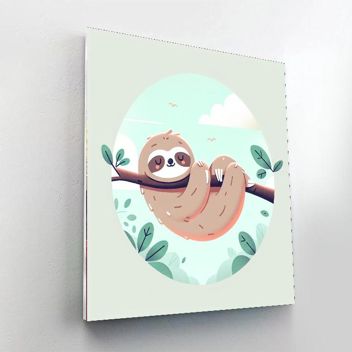 Snuggly Sloths Numbered Painting Kits