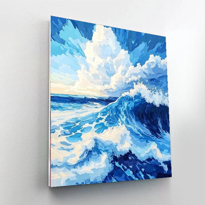 Michelangelo Inspired Majestic Tides  Paint By Color