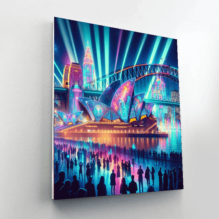 Vivid Sydney Festival - Australia Number Painting