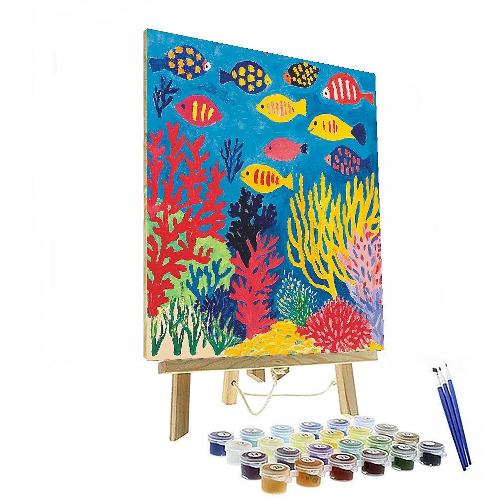 Henri Matisse Inspired Beneath The Ocean  Number Painting
