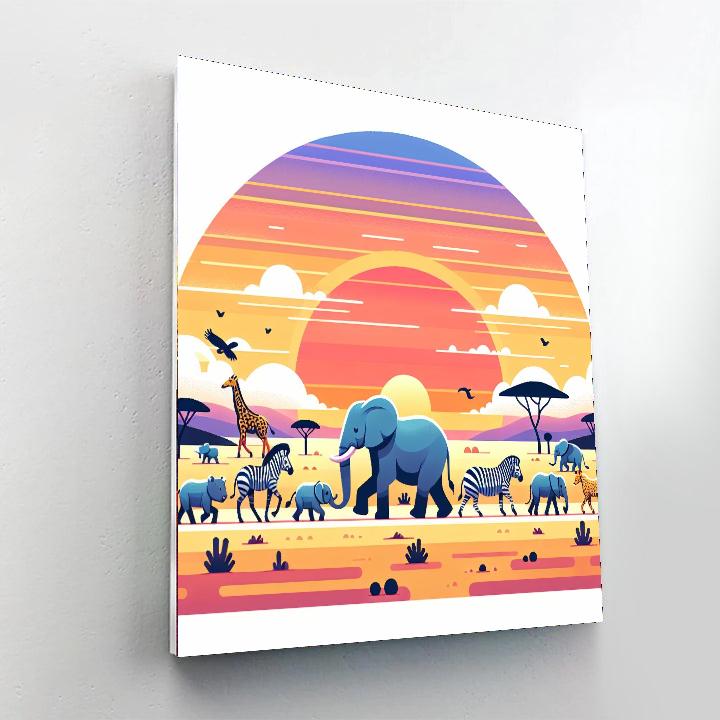 Savannah Sunset Parade Painting Number Kit