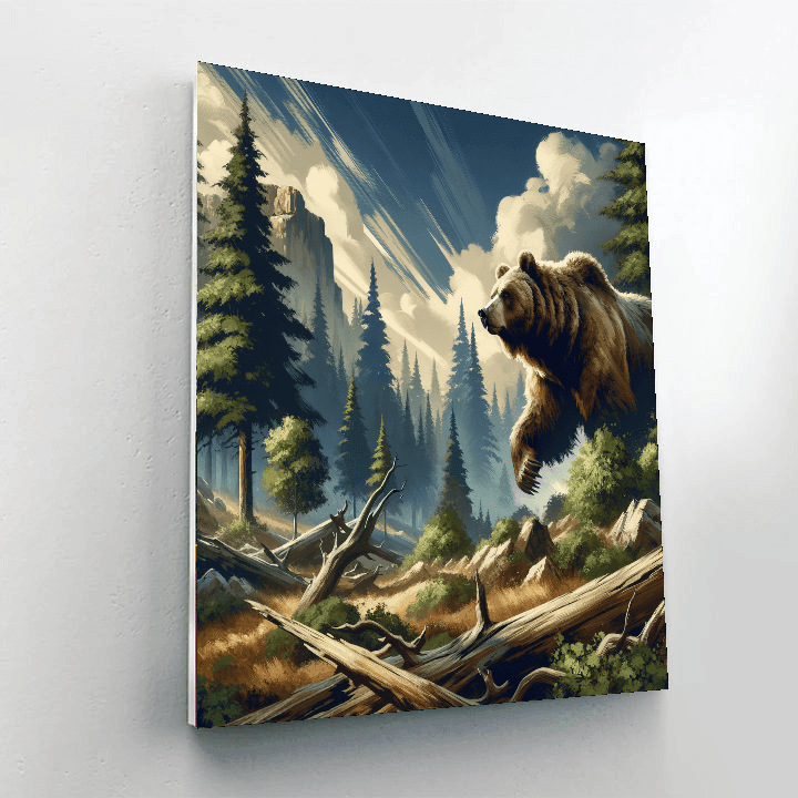 Bear Wilderness Paint By Numbers Art