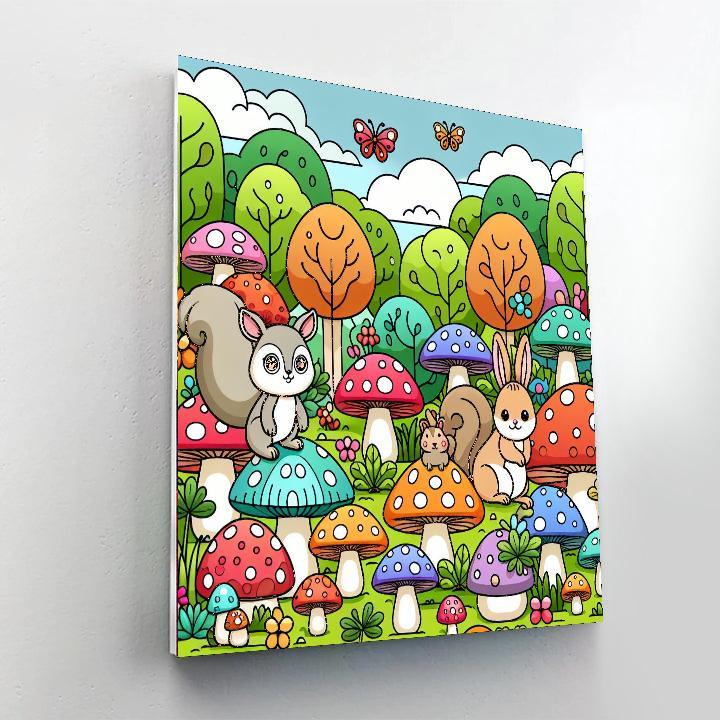 Merry Mushroom Kingdom Numbered Painting Kits