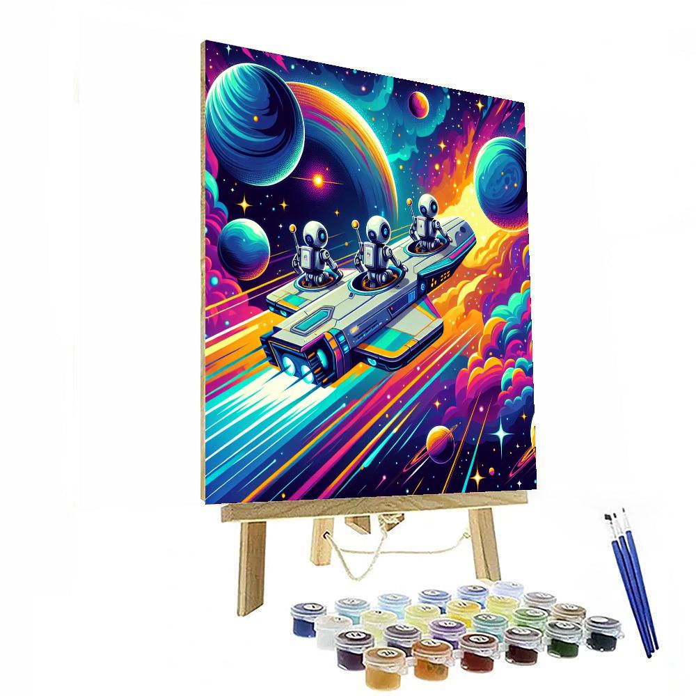 Robot Space Expedition Painting Number Kit