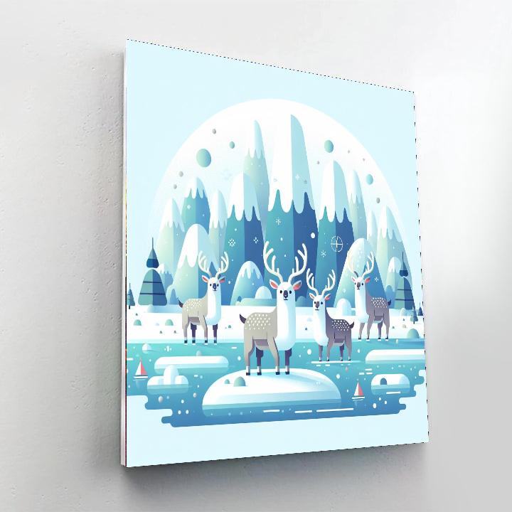Frozen Fjord Fantasy Numbered Painting Kits