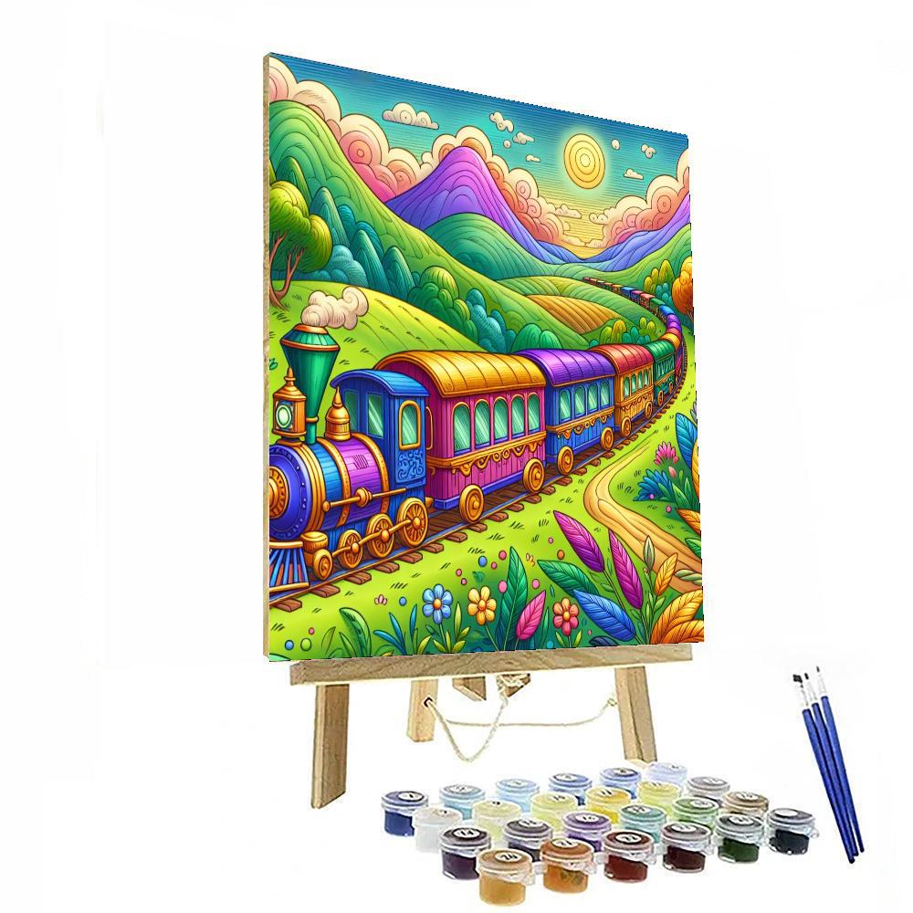 Magic Train Ride Paint By Numbers Art