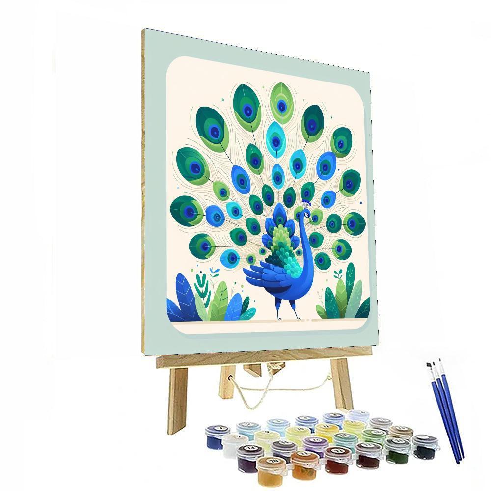Prancing Peacock Paint By Numbers Kits