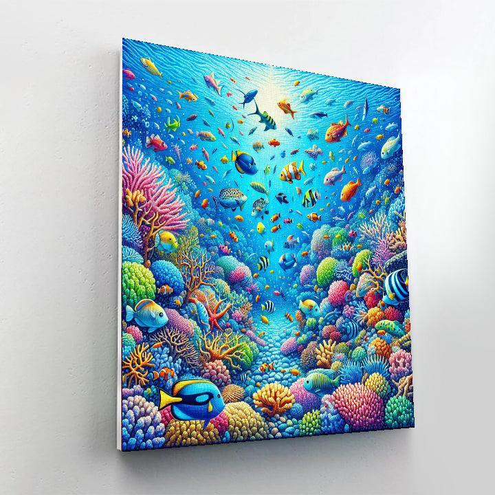 Dazzling Underwater Wonderland Painting Number Kit