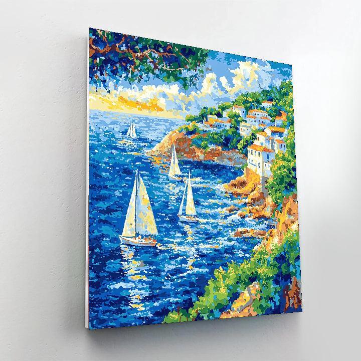 Paul Signac Inspired Whimsical Ocean Views  DIY Paint By Numbers