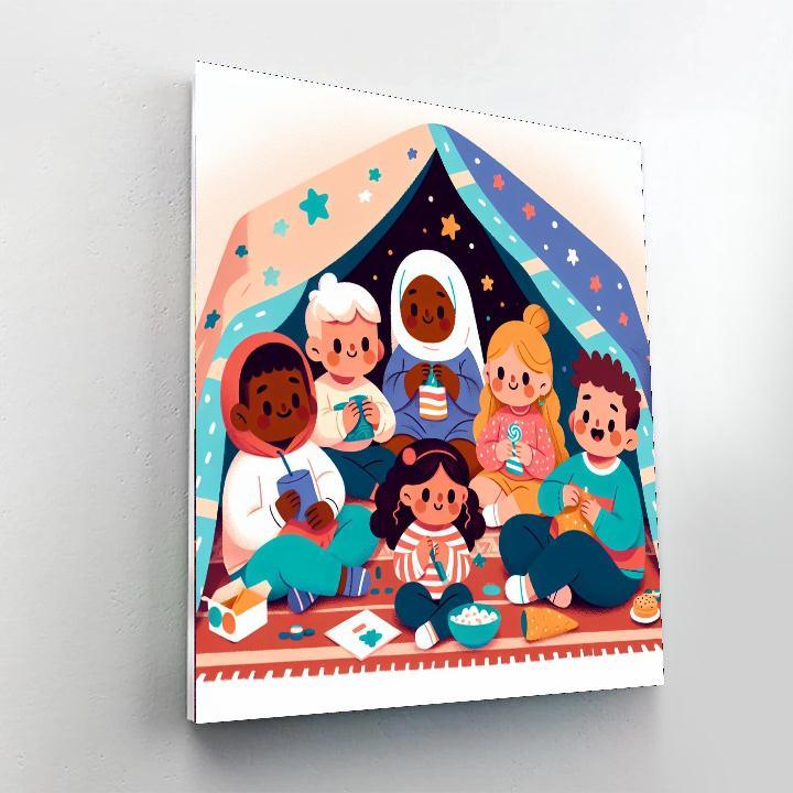 Sweet Dreams Sleepover Paint By Numbers Art