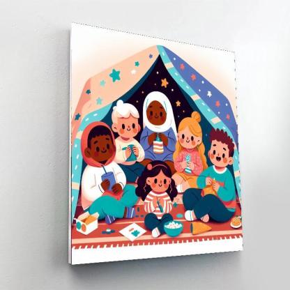 Sweet Dreams Sleepover Paint By Numbers Art