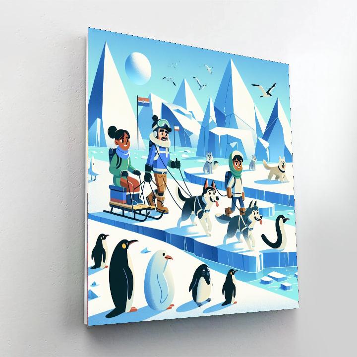 Arctic Explorers' Journey Painting Number Kit