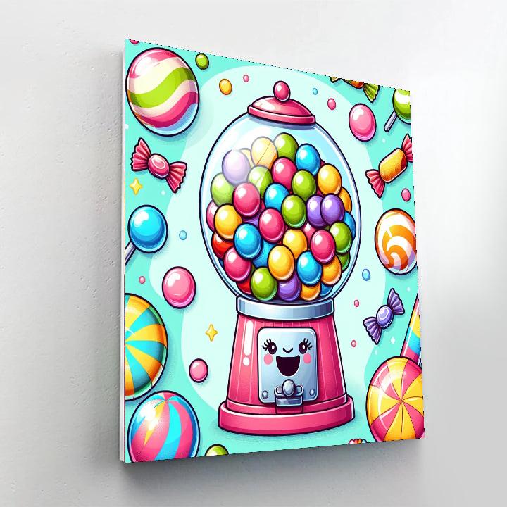Glorious Gumball Machine Number Painting