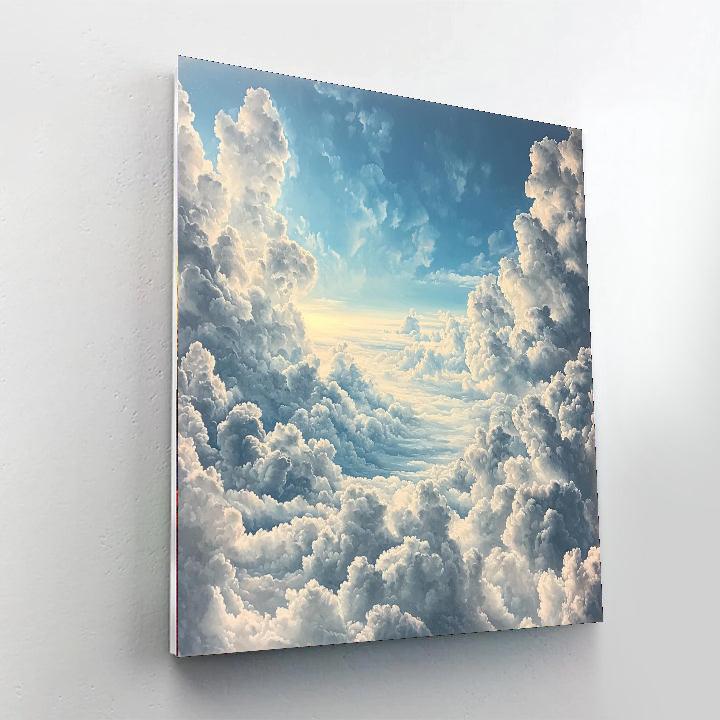 Michelangelo Inspired Majestic Clouds  Paint By Color