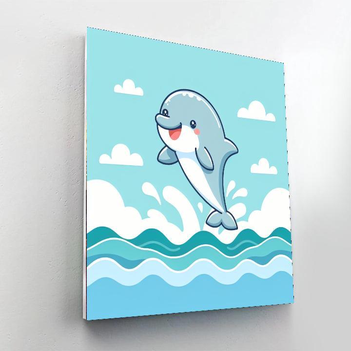 Merry Dolphin Paint By Numbers