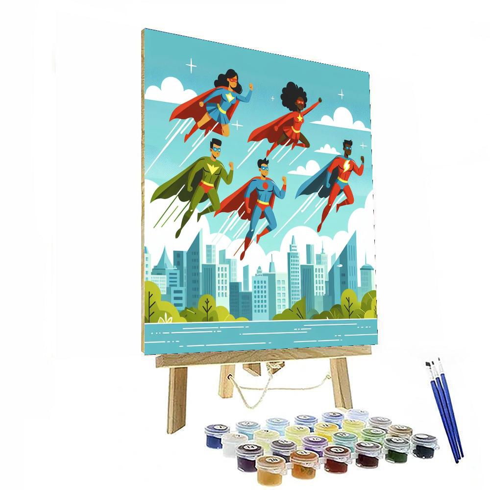 Superhero Power Squad Paint By Numbers Kits
