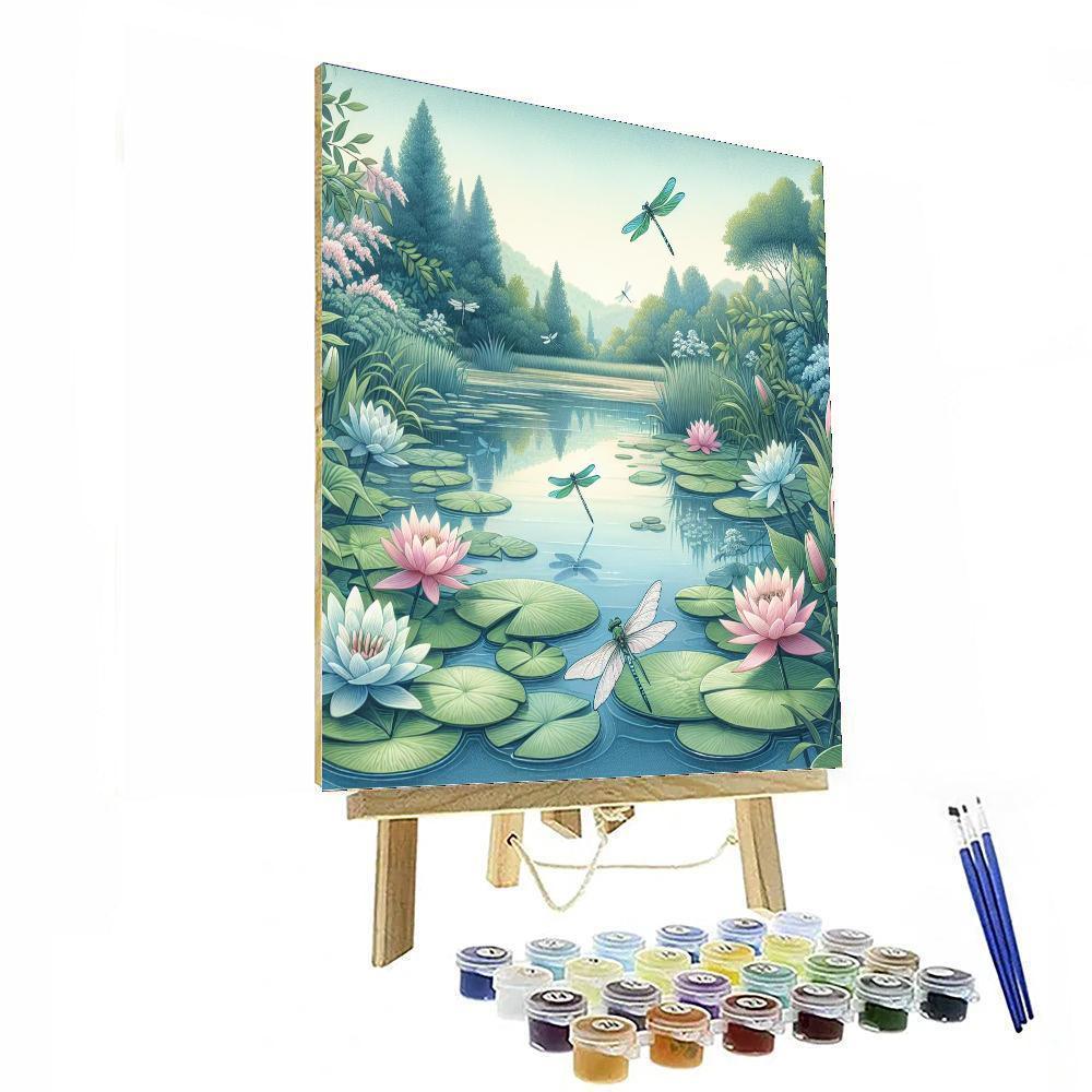 Mysterious Dragonfly Pond Paint By Numbers