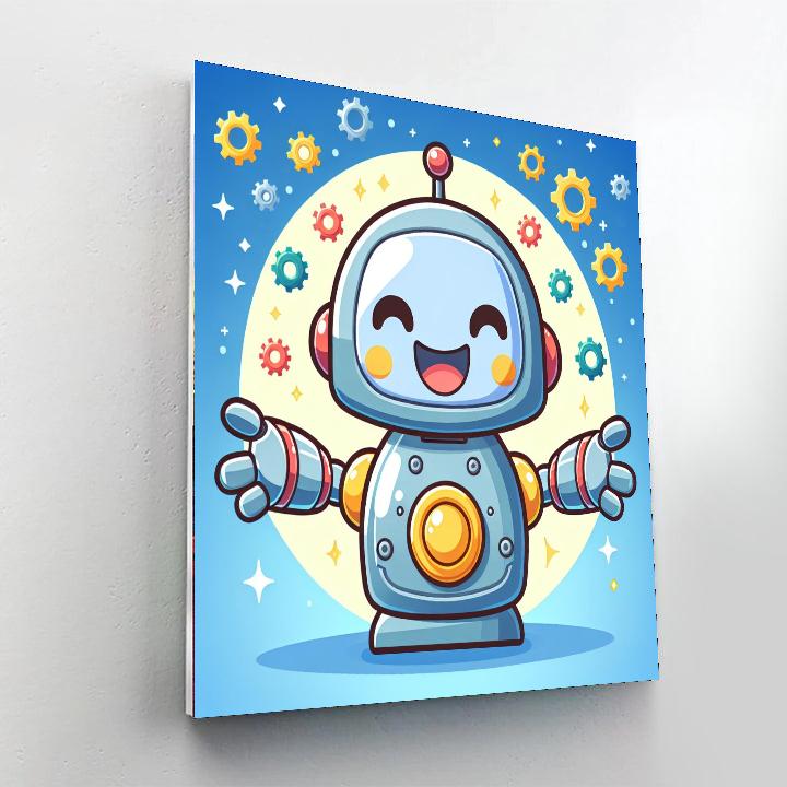Cheery Robot Numbered Painting Kits