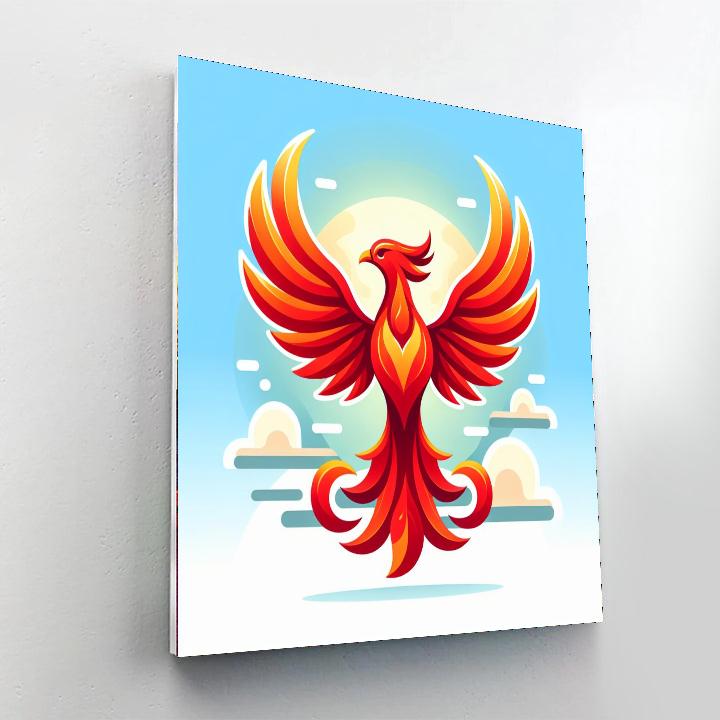 Mythical Phoenix Number Painting