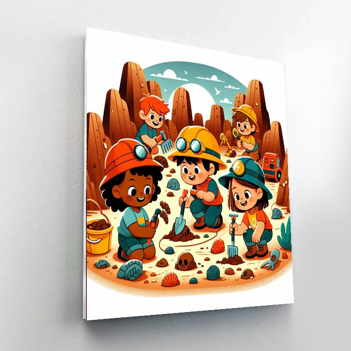 Fantastic Fossil Find Paint By Numbers Art